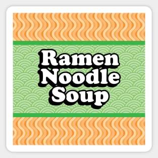 Instant Ramen Noodle Soup Packet Green Sticker